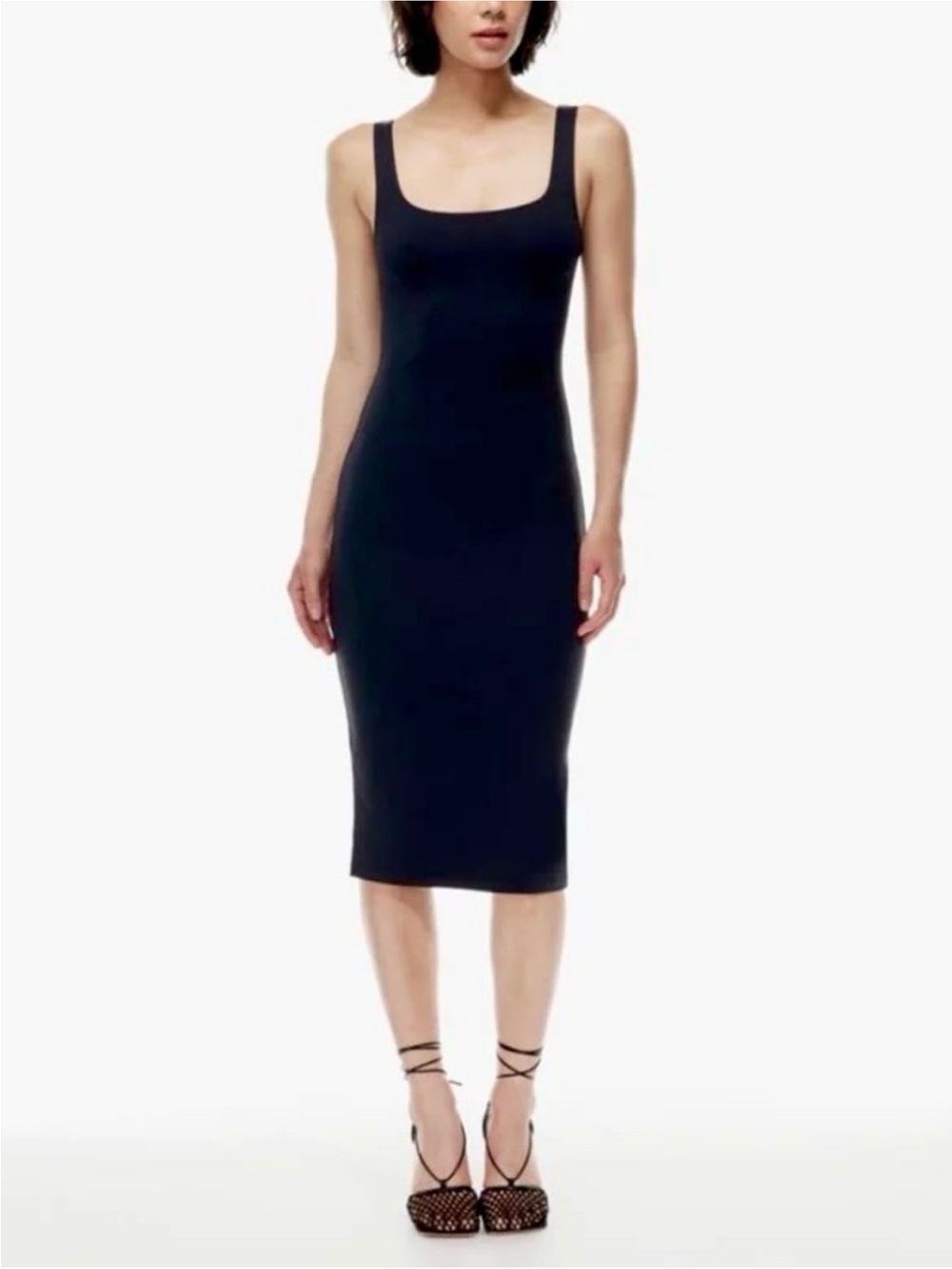 Babaton Black Tank Midi Dress